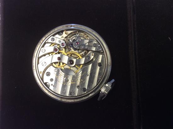 A Patek Philippe stainless steel dress pocket watch, circa 1929